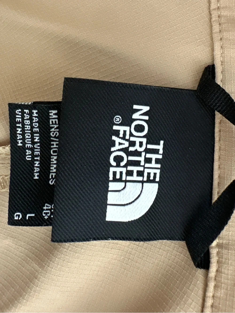 The North Face First Trail UPF Long Sleeve Shirt Size Large Tan Brown Snap